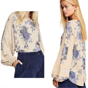 Free People Flower Patch Floral Thermal Top